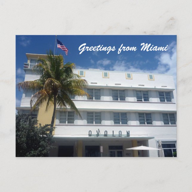 hotel greetings miami postcard (Front)