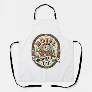 Hotel Hospitality Cat Hotel Hospitality Cat Vintag Apron