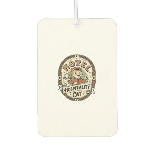 Hotel Hospitality Cat Hotel Hospitality Cat Vintag Car Air Freshener