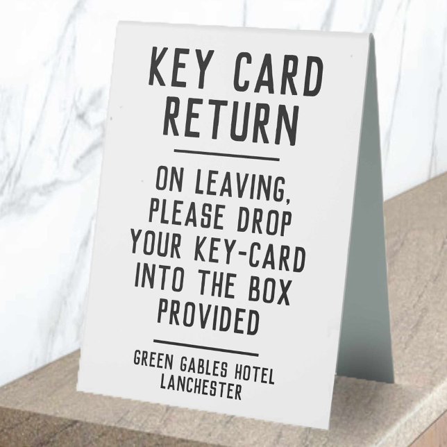 Hotel Key Card Return Information (Creator Uploaded)