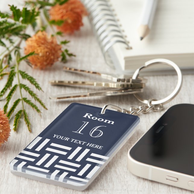 Hotel lodge Resort Custom Room Key  Key Ring (Front Right)