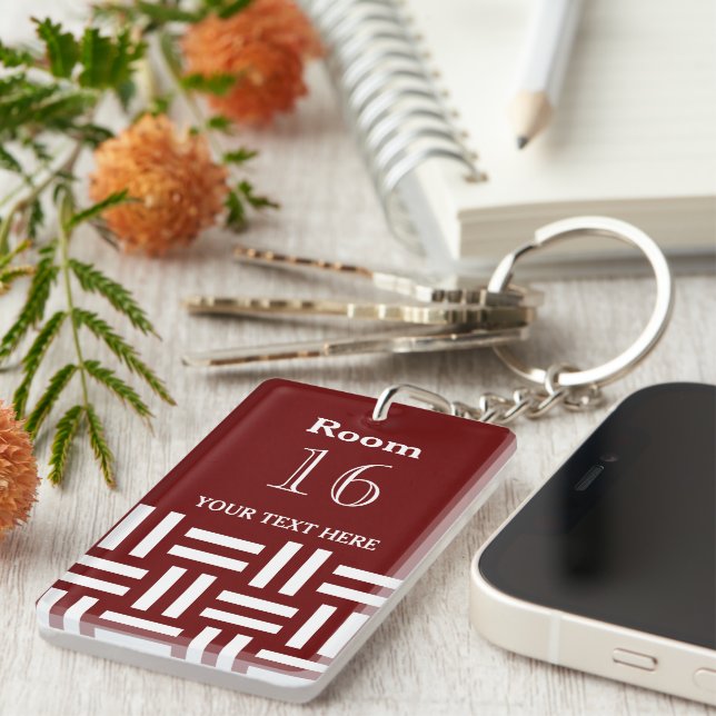 Hotel lodge Resort Custom Room Key  Ring (Front Right)