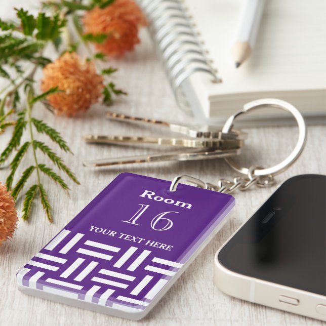 Hotel lodge Resort Custom Room Key Ring (Front Right)