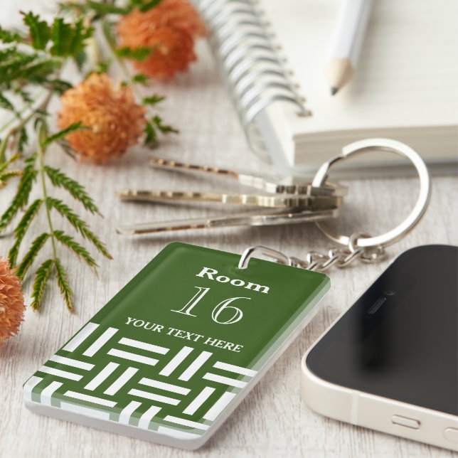 Hotel lodge Resort Custom Room Key Ring (Front Right)