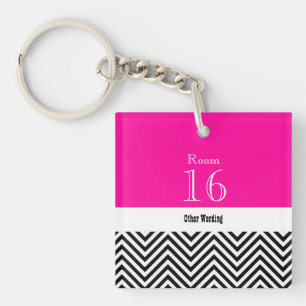 Hotel lodge resort room key (double sided) key ring