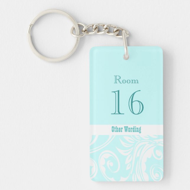 Hotel lodge resort room key (double sided rectangl ring (Front)