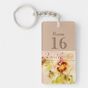 Hotel lodge resort room key (double sided) ring