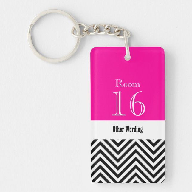 Hotel lodge resort room key (double sided) ring (Front)