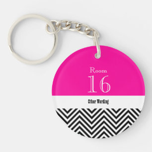 Hotel lodge resort room key (double sided) ring