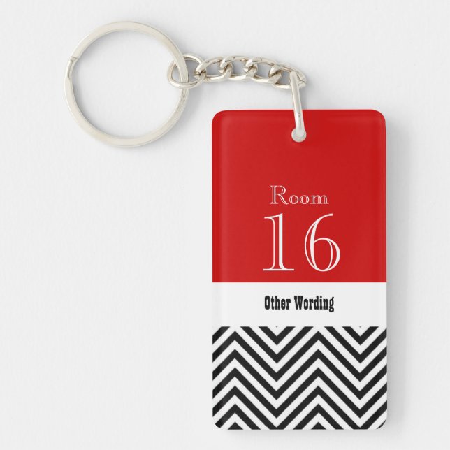 Hotel lodge resort room key (double sided) ring (Front)