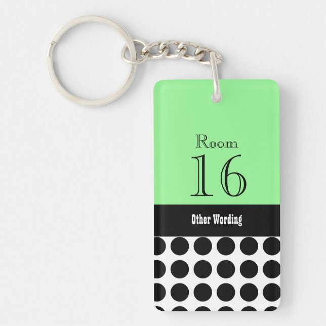 Hotel lodge resort room key (double sided) ring (Front)