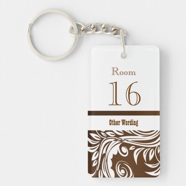 Hotel lodge resort room key key ring (Front)