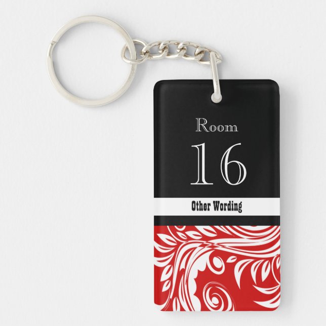 Hotel lodge resort room key key ring (Front)
