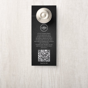 Hotel Logo QR Code Guest Information Door Hanger