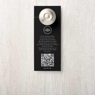 Hotel Logo QR Code Guest Information Door Hanger