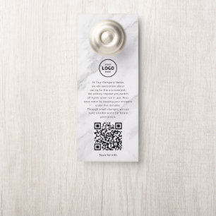 Hotel Logo QR Code Guest Information Door Hanger