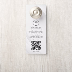 Hotel Logo QR Code Guest Information Door Hanger