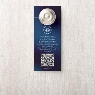 Hotel Logo QR Code Guest Information Door Hanger