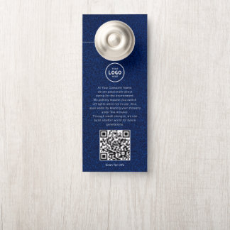 Hotel Logo QR Code Guest Information Door Hanger