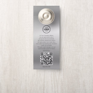 Hotel Logo QR Code Guest Information Door Hanger