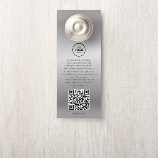 Hotel Logo QR Code Guest Information Door Hanger