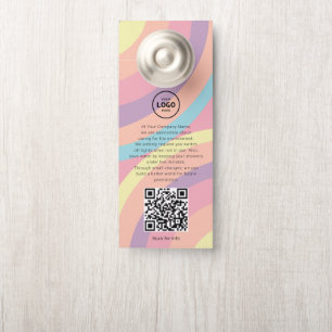 Hotel Logo QR Code Guest Information Door Hanger