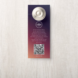 Hotel Logo QR Code Guest Information Door Hanger