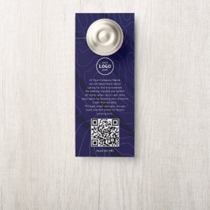 Hotel Logo QR Code Guest Information Door Hanger