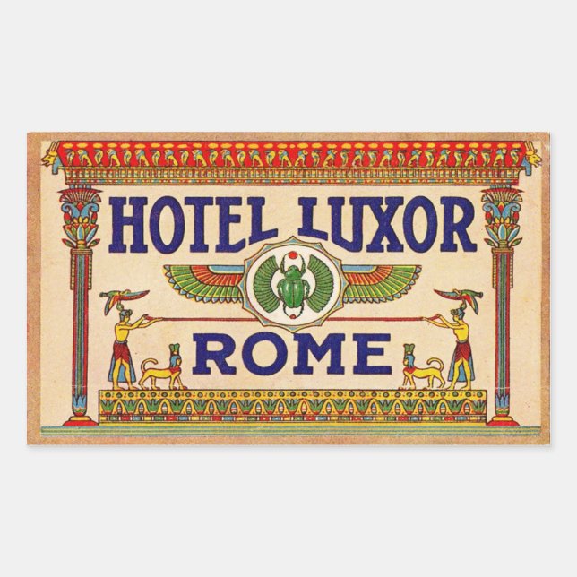 Hotel Luxor (Rome) Rectangular Sticker (Front)