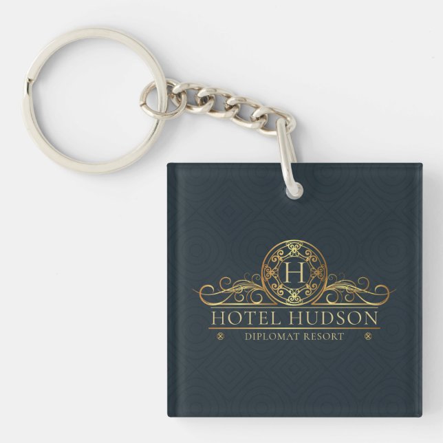 Hotel Luxury Business Key Ring (Front)