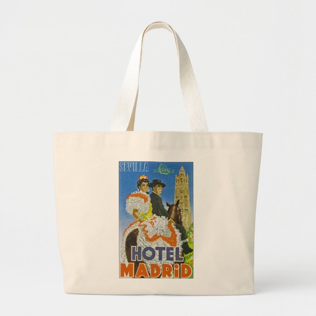 Hotel Madrid Large Tote Bag (Front)