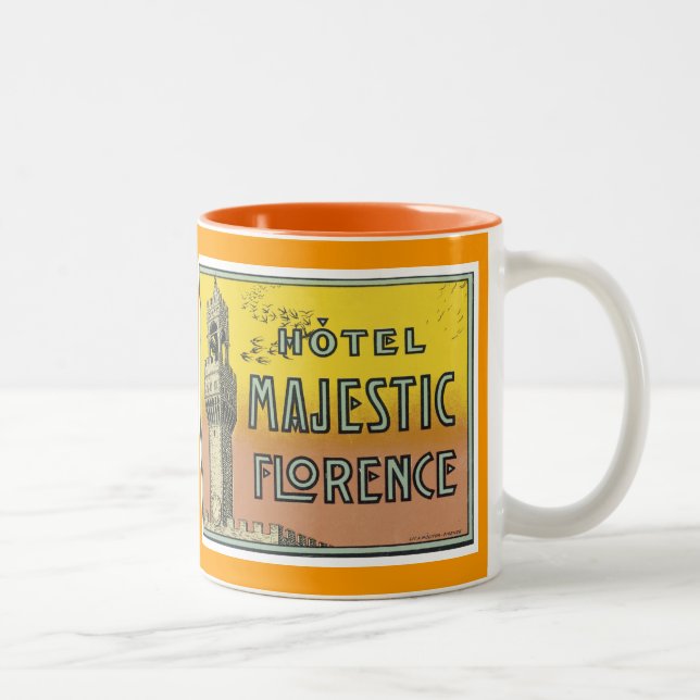 Hotel Majestic Florence Two-Tone Coffee Mug (Right)