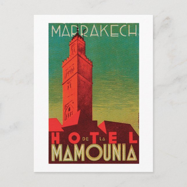 Hotel Mamounia Marrakech Postcard (Front)