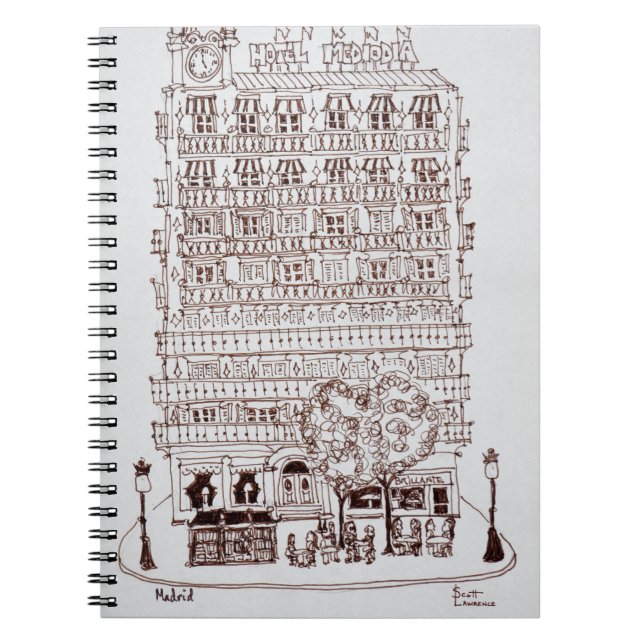 Hotel Mediodia, Madrid, Spain Notebook (Front)