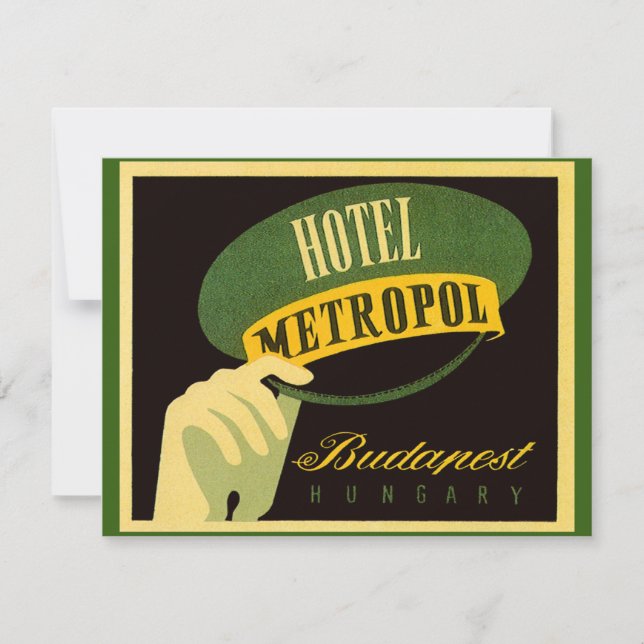 Hotel Metropol Budapest Hungary Bellhop Hat (Front)