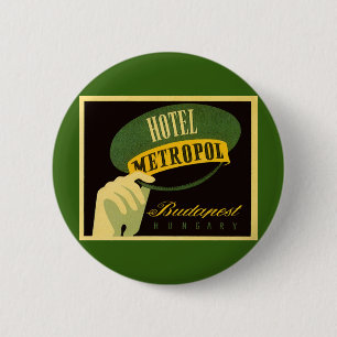 Hotel Metropol Budapest Hungary Bellhop Hat 6 Cm Round Badge