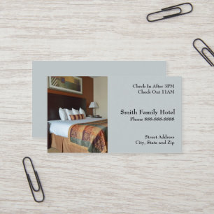 Hotel Motel Lodging Business Card
