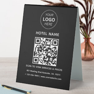 Hotel Name Logo & QR code Services Prices Details
