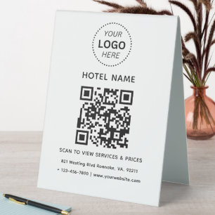 Hotel Name Logo & QR code Services Prices Details