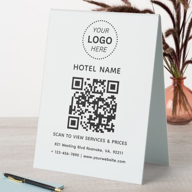Hotel Name Logo & QR code Services Prices Details (In SItu (Table))