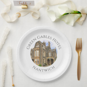 Hotel Name Plus Hotel Photo on Paper Plate