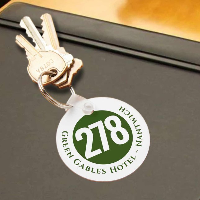 Hotel Name Plus Room Number on a Keychain (Creator Uploaded)