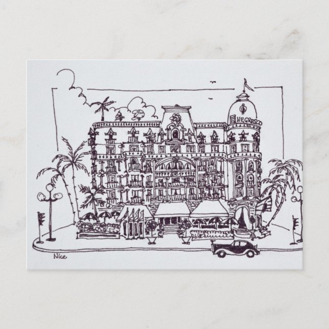 Hotel Negresco English Promenade | Nice, France Postcard (Front)