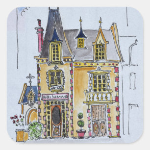 Hotel Normandy Cobourg, France Square Sticker