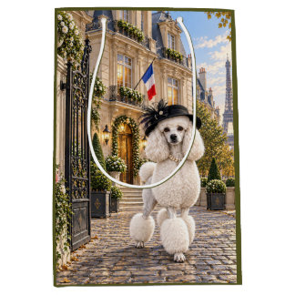 Hotel Paris Poodle Medium Gift Bag