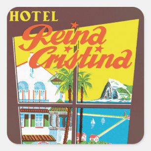 Hotel Reina Cristina ~ Algeciras Square Sticker