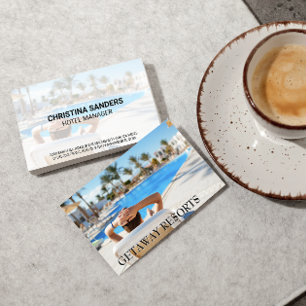 Hotel Resort Poolside Business Card