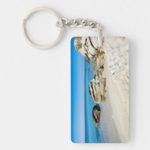 Hotel room key beautiful beach Greece with text Ke Ring