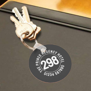 Hotel Room Key Fob with Room Number