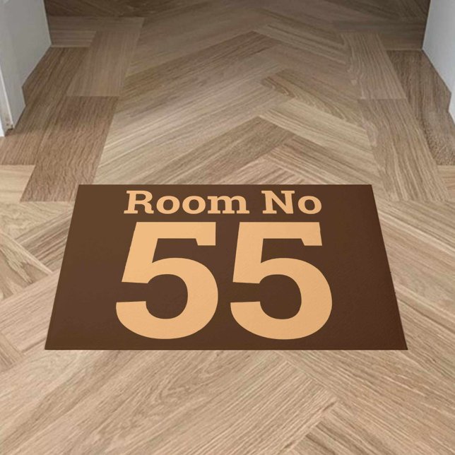 Hotel Room Number in Bold on a  Doormat (Creator Uploaded)